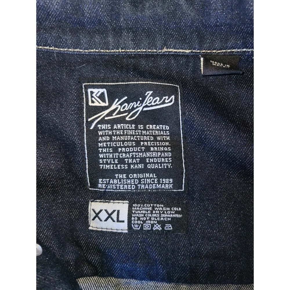 Vintage 1990s Kani Jeans Denim Jacket XXL - Picture 7 of 10